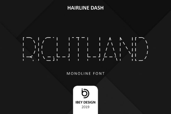Right Hand Hairline Dash: A Modern Monoline Font for Versatile Design Needs
