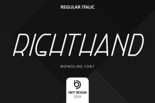 Right Hand Italic: A Modern Monoline Font for Creative Expression