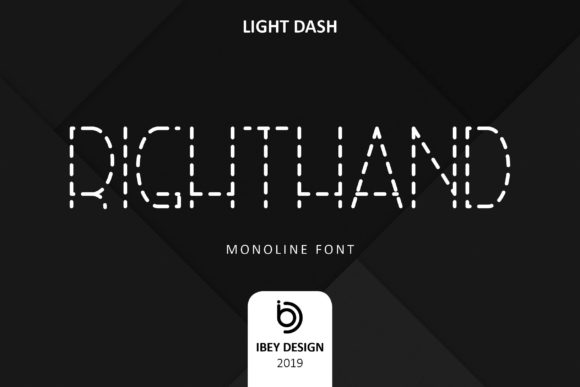 Right Hand Light Dash: A Modern Monoline Font