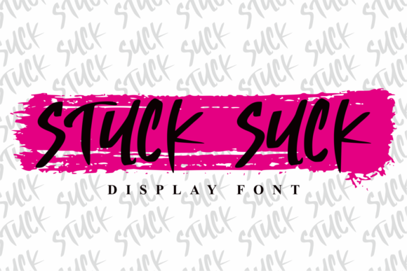 Stuck Suck: A Unique Handwritten Display Font for Creative Workflows